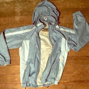 Reflective, light weight, Columbia rain jacket